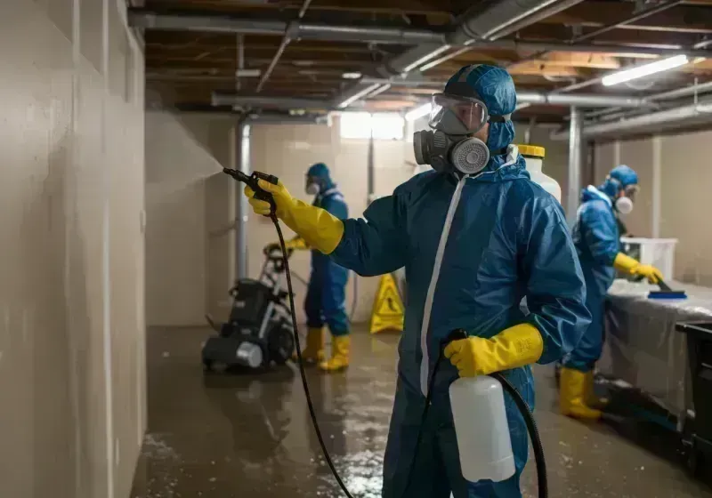 Basement Sanitization and Antimicrobial Treatment process in Cutchogue, NY